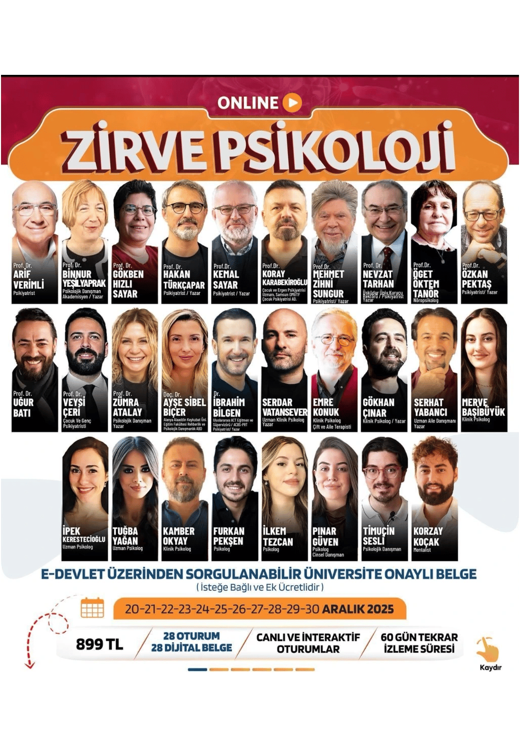 Online Zirve Psikoloji Semineri