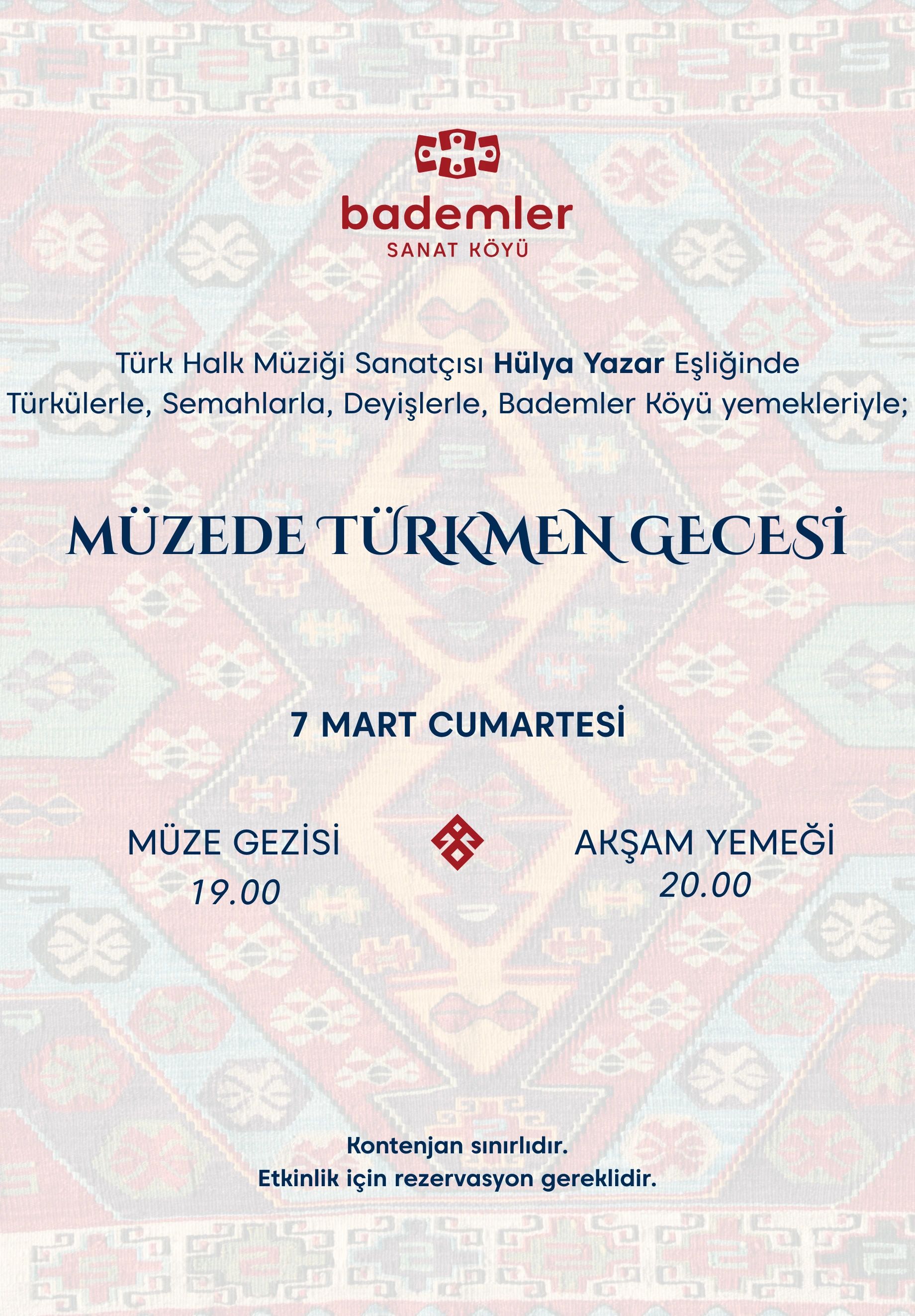 MÜZEDE TÜRKMEN GECESİ