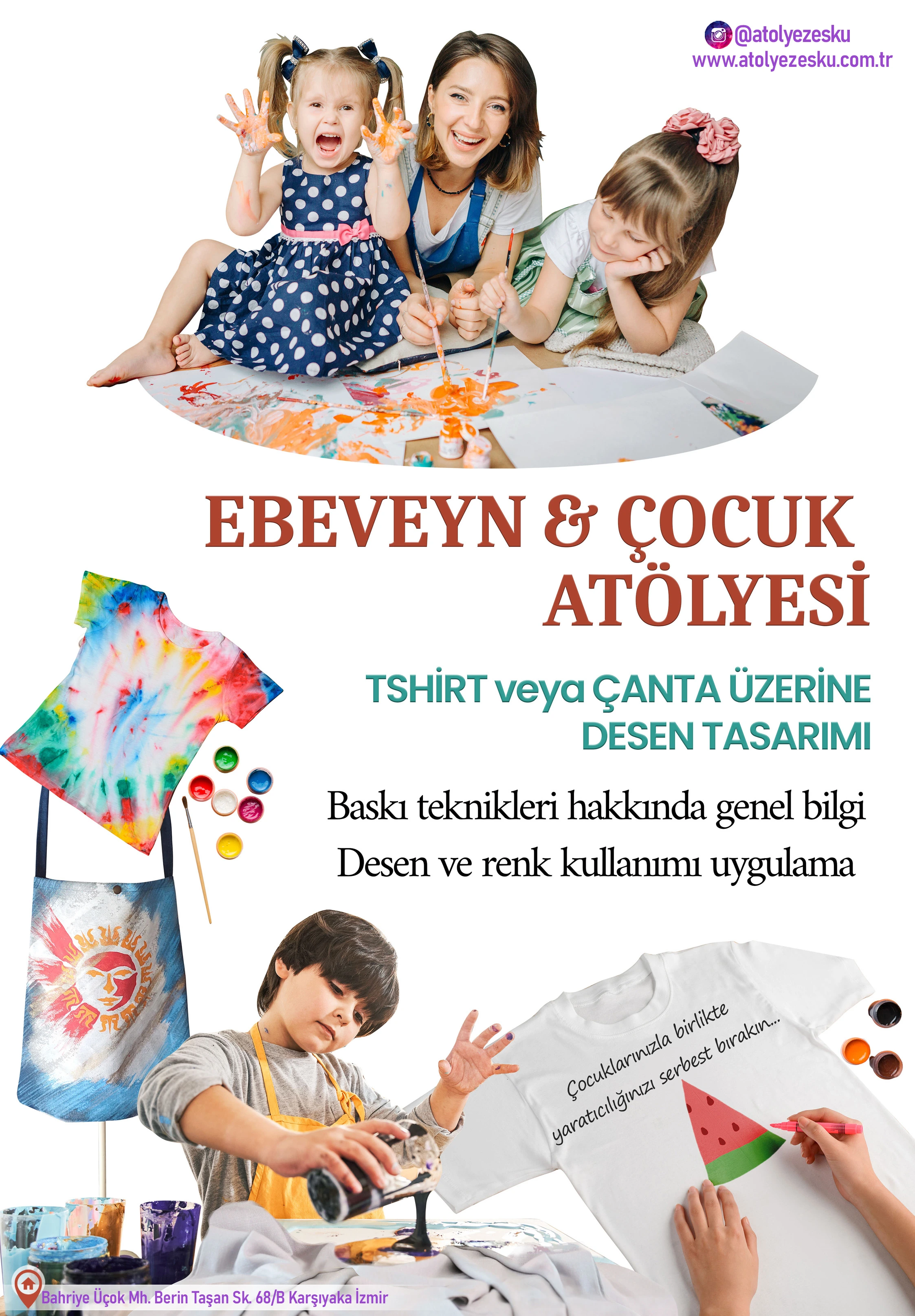 Atölye Zesku Workshop's Yetişkin & Çocuk Resim Atölyesi Tasarım ve Çeşitli Sanatsal Etkinlikler İzmir Karşıyaka