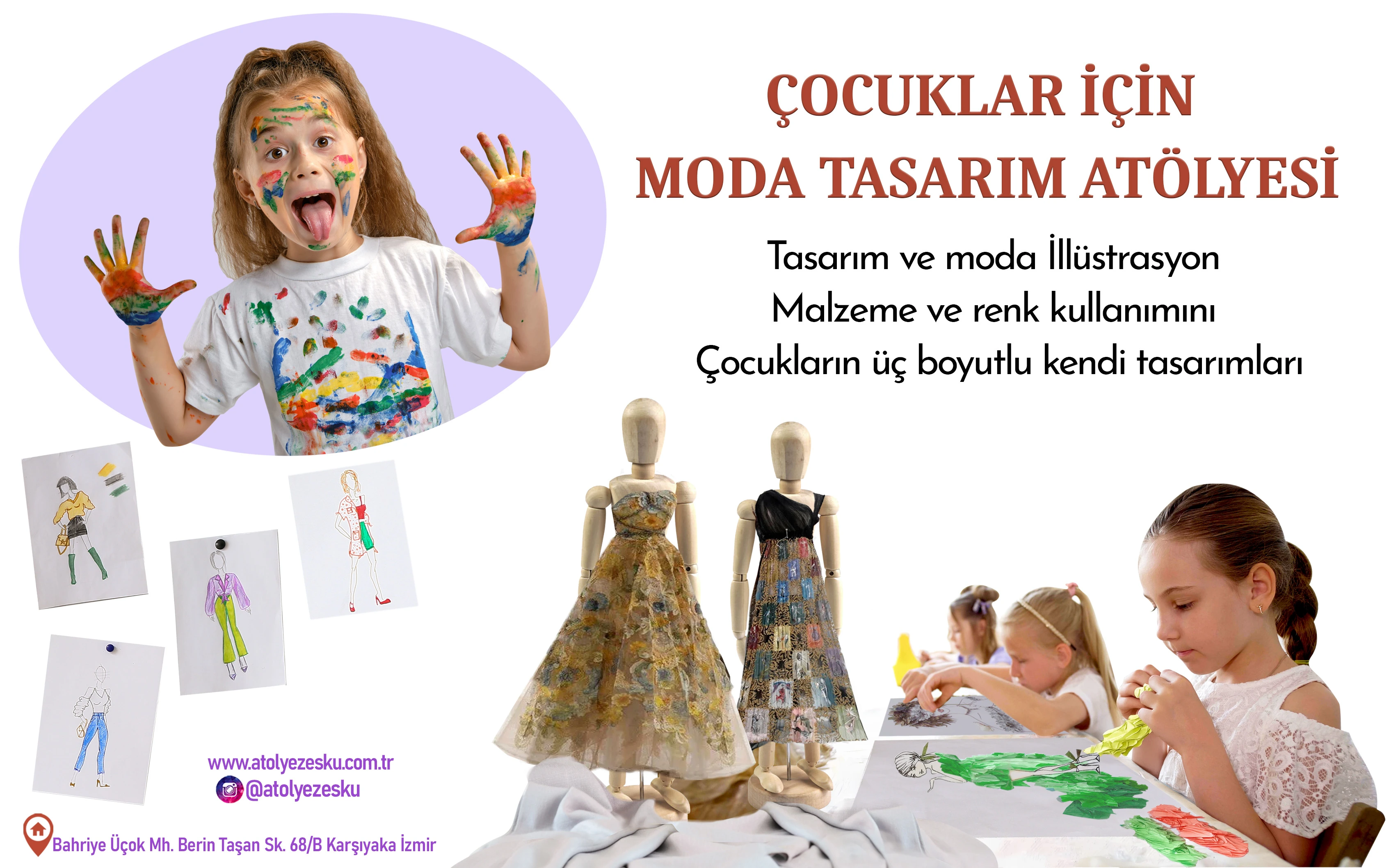 Atölye Zesku Workshop's Yetişkin & Çocuk Resim Atölyesi Tasarım ve Çeşitli Sanatsal Etkinlikler İzmir Karşıyaka