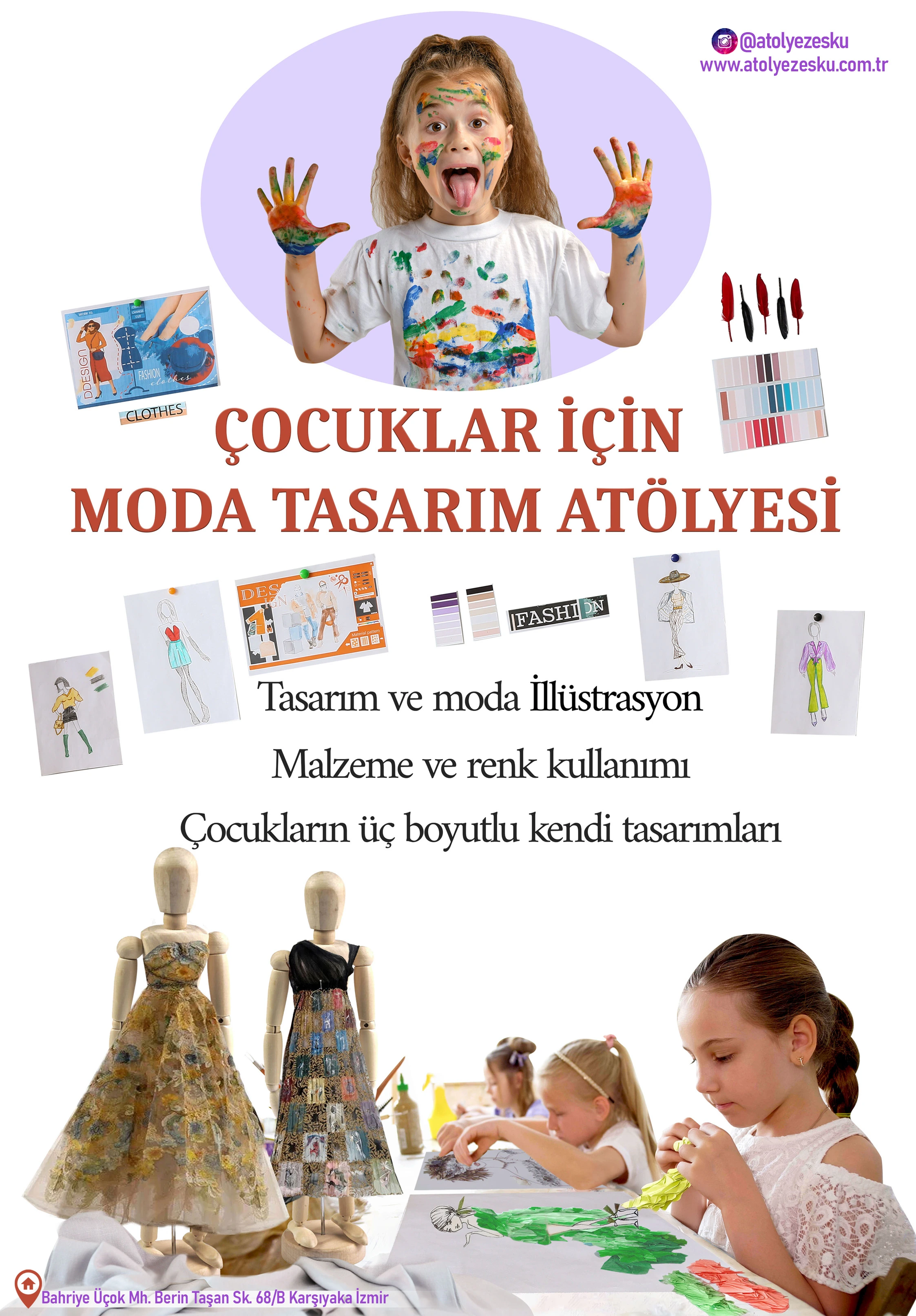 Atölye Zesku Workshop's Yetişkin & Çocuk Resim Atölyesi Tasarım ve Çeşitli Sanatsal Etkinlikler İzmir Karşıyaka