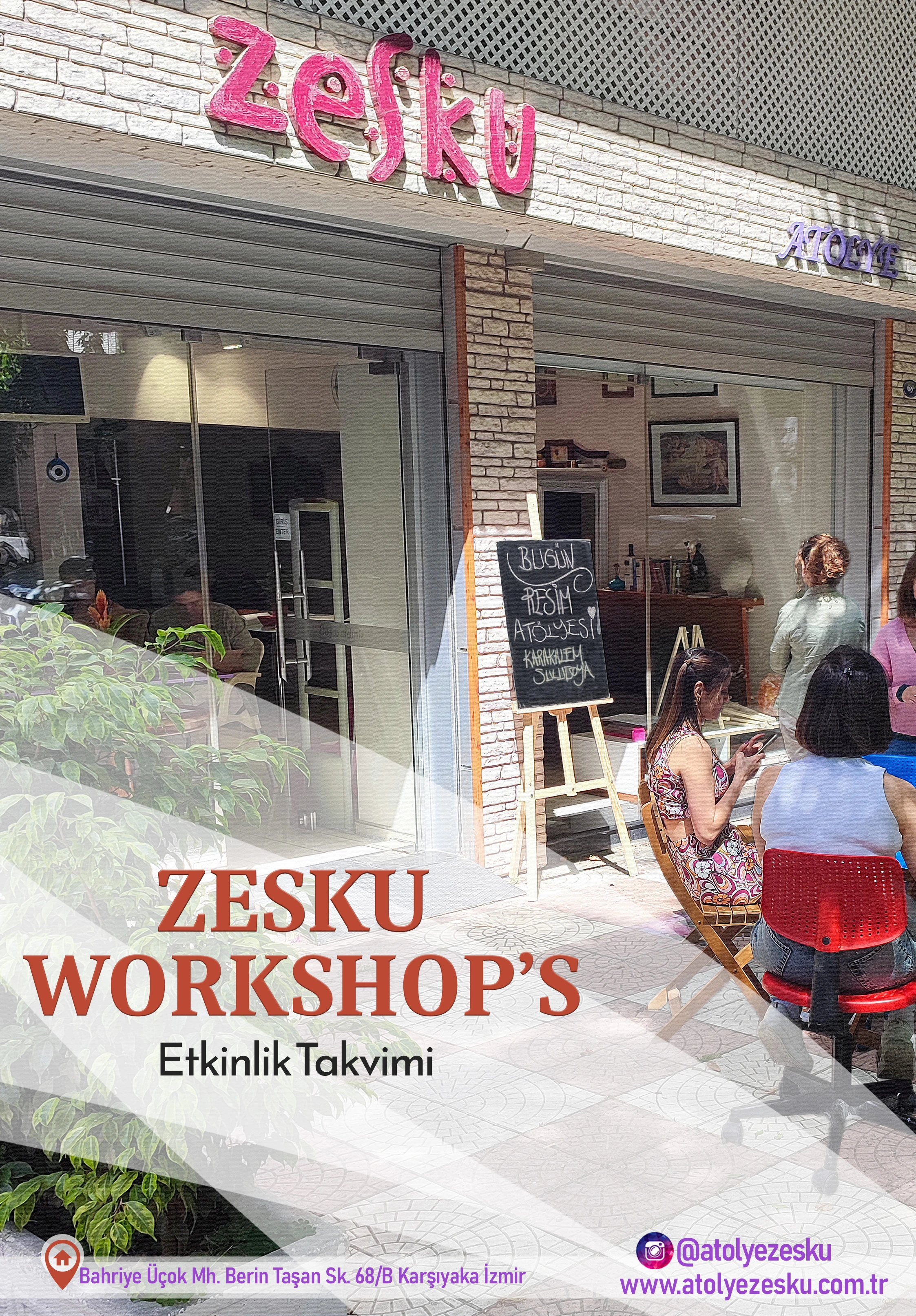 Atölye Zesku Workshop's Yetişkin & Çocuk Resim Atölyesi Tasarım ve Çeşitli Sanatsal Etkinlikler İzmir Karşıyaka