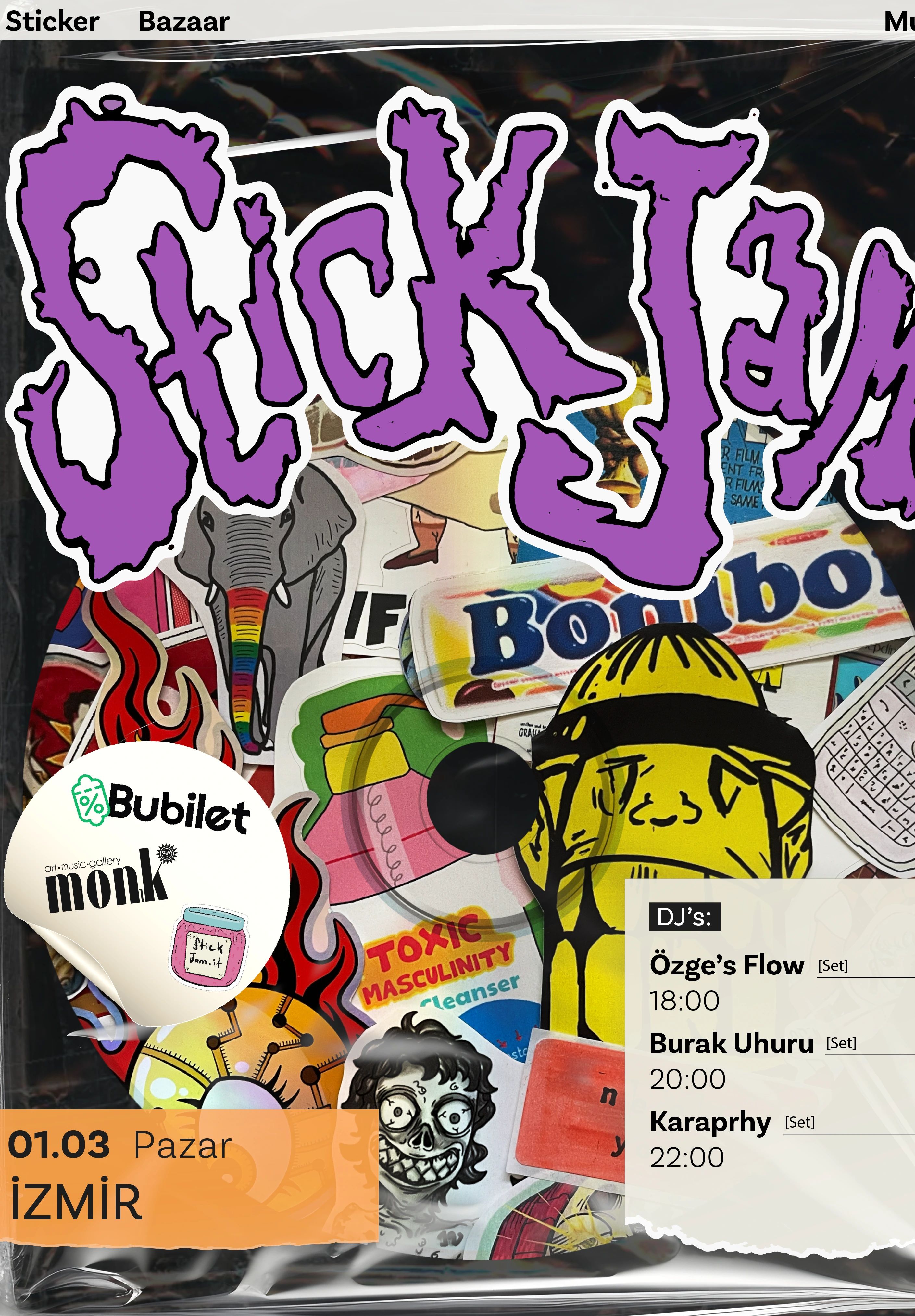 STICKJAM: Sticker Bazaar & Electronic Music