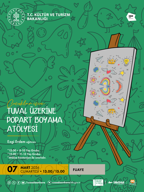 Çocuklar İçin Tuval Üzerine Popart Boyama