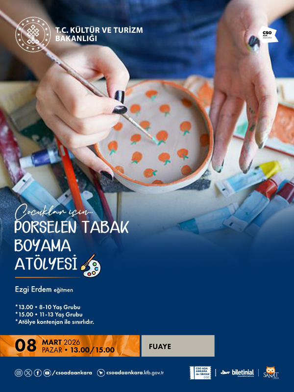 Çocuklar İçin Porselen Tabak Boyama Atölyesi