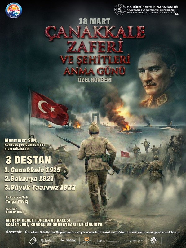 18 Mart Çanakkale Zaferi ve Şehitleri Anma Günü Özel Konseri (Ücretsiz)