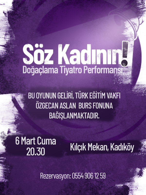 Söz Kadının! Doğaçlama Tiyatro Gösterisi