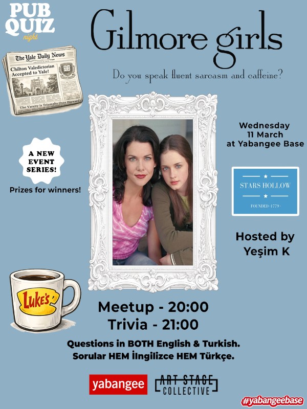 Pub Quiz Night on Gilmore Girls (TV Show): Questions in English & Turkish