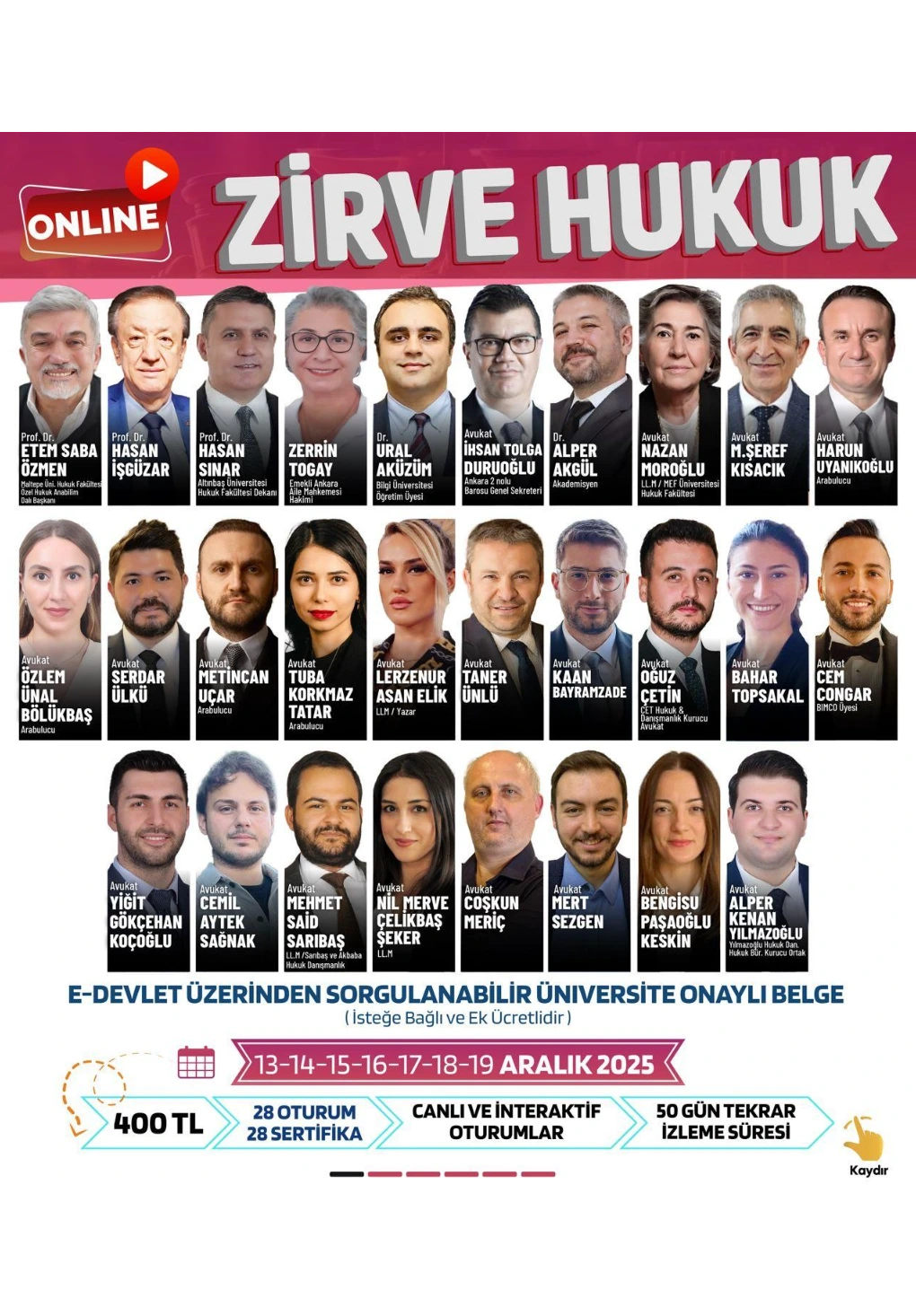 Online Zirve Hukuk Semineri